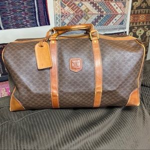 Vintage Celine Macadam logo Boston bag Weekender